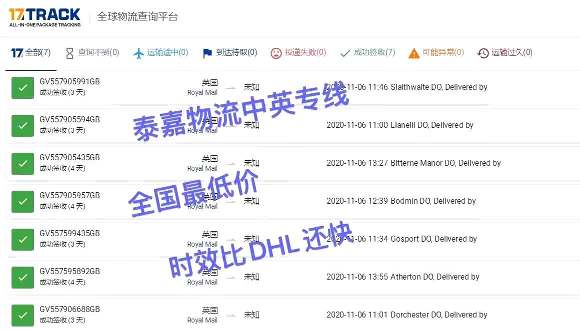 英国专线时效